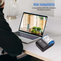 Bisofice Portable Mini USB & BT 58mm Thermal Receipt Printer Handheld POS V5O8