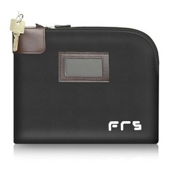 Lockable Cash Bag with Keys, Waterproof Canvas Money Pouch, 11 x 8.6 in