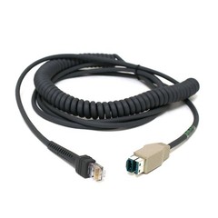 Symbol Motorola Coiled Cable 15 ft CBA-U08-C15ZAR USB Power Plus Dual USB Cable