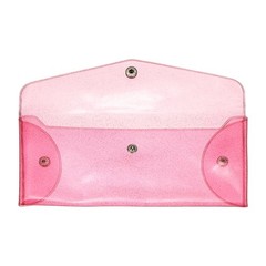 8.5×3.5 Inch Money Bag, PVC Cash Deposit Bank Pouch Envelopes, Rose Red