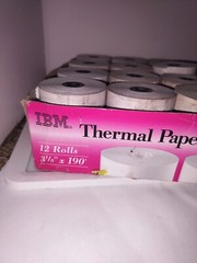 IBM Thermal Paper Rolls 3 1/8&Prime; x 190&prime; Qty 12 Rolls – 73.3mm wide