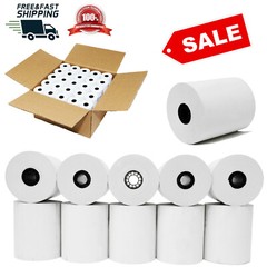 3 1/8&Prime; X 230&prime; THERMAL RECEIPT PAPER 50 ROLLS – POS CASH REGISTER TAPE BPA FREE