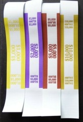 200 Mixed $1000 $2000 $5000 $10,000 Money Self-Sealing Straps Currency Bands