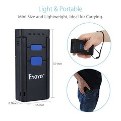Eyoyo Mini 1D Wireless Barcode Scanner Bluetooth,3-in-1 Bluetooth&2.4G Wirele…