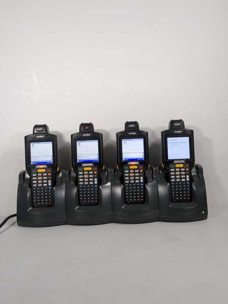 4 Symbol MC32N0 Mobile Barcode Scanners MC32NO-RL4SCLE0A w/Charging Cradle