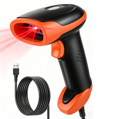Fangtek 2D Wired Barcode Scanner Usb Qr Code Scanner Handheld Bar Code Reader