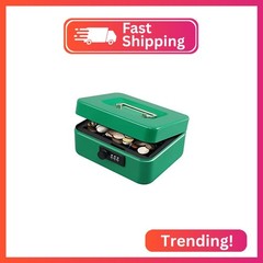 KYODOLED Cash Box with Combination Lock,Safe Metal Box for Money,Storage Lock Bo