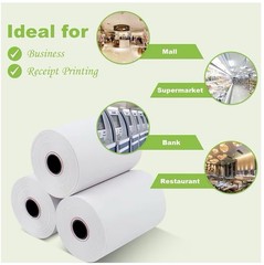 MFLABEL 2 1/4&Prime; x 85&prime; Thermal Paper Cash Register POS Receipt Paper – Pack of 50