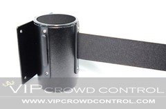 WALL MOUNT STANCHIONS, 2 PCS PACKAGE AISLEWAY 156&Prime; BLACK BELT, VIP CROWD CONTROL