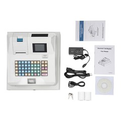48Key Desktop Electronic Cash Register POS Casher Digital LED Display w/ Drawer