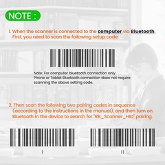 Obz Mini Bluetooth Barcode Scanner 2D Wireless Barcode Scanner Versatile