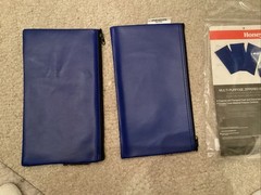 Honeywell 6503 Multipurpose Zipper Bank Deposit Money Bag Blue 11&Prime; x 6&Prime; 2 Pack