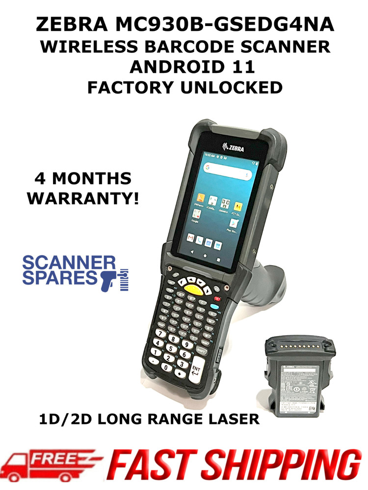 🔥 Zebra MC930B-GSEDG4NA 1D/2D Long Range Lazer WIFI Barcode Scanner Android 11