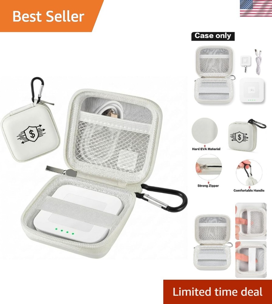 Travel-Ready Off-White Chip Card Reader Case – Perfect for EMV & NFC Payments