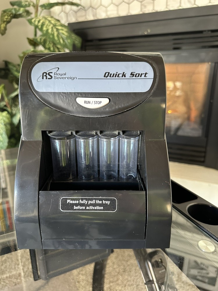 Royal Sovereign Quick Sort Counter Top Coin Sorting Machine QS-1AC Tested