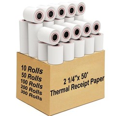 2 1/4 »x 50&prime; Thermal Receipt Paper for POS and Cash Register (100 Rolls)