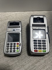 First Data FD130 FD400 GT Credit Card Terminal Silver Lot Of Two Unit Only