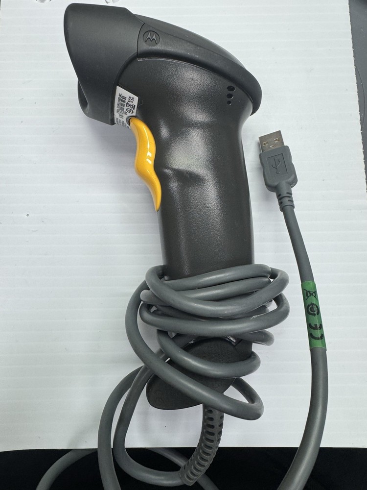 MOTOROLA Symbol Laser Barcode Scanner LS2208-SR20007R-UR, Black/Yellow Tested