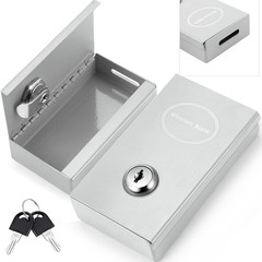Reallnaive 1 Pack Metal Box for Gamblers Pocket Sized Winner Bank Casino Cash Bo