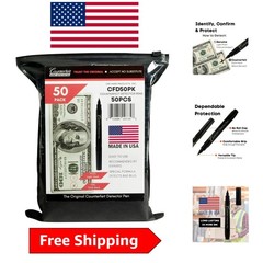 Ambidextrous 50 Count Refillable Bill Detector Pen – Instant Fraud Protection
