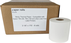 Sticky Thermal Receipt Paper – Compatible with Epson TM-L90, Tm-L90Ii, Star Tsp6