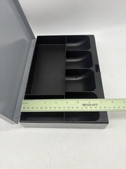 MMF Industries Metal Cash Box Removable Bill & Coin Tray 11.5&Prime;x7.8&Prime; NO KEY