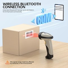 TMCT10 Bluetooth 1D Barcode Scanner Wireless Laser Reader AutoSensing POS