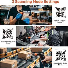 Handheld USB Barcode Scanner: Accurate Scanning for PC, Laptop & POS Use