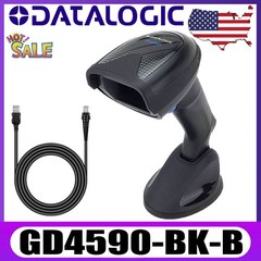 Datalogic Gryphon GD4590-BK-B 1D 2D Barcode Scanner Reader W/ USB Cable+Base US