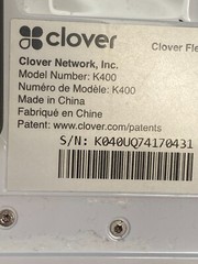 CLOVER flex cradle k400 w/ charging cradle base as is