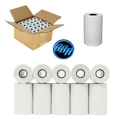 2.25 x 50 ft Receipt Paper POS Cash Register Fits Credit Card Terminals Verifone