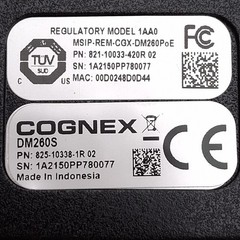 Cognex 825-10338-1R DM260S DataMan Fixed-Mount Barcode Scanner, 752 x 480, PoE
