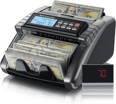 AL1000 Money Counter Machine with Value Counting, Support Dollar and Euro, UV, M