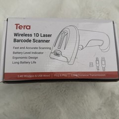 Tera Model 5100 Wireless and Wired 1D Laser Barcode Scanner With Manual
