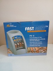Royal Sovereign Fast Sort FS-2 Electronic Coin Sorter & 500+ Tubes Tested Works