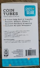 Coin Sorting Plastic Tubes with 40 Paper Wrappers New. Fast Easy Accurate!