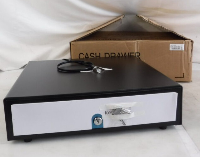 NEW OPEN BOX CS-05 Cash Drawer with Keys and Till POS Point of Sale CLOVER