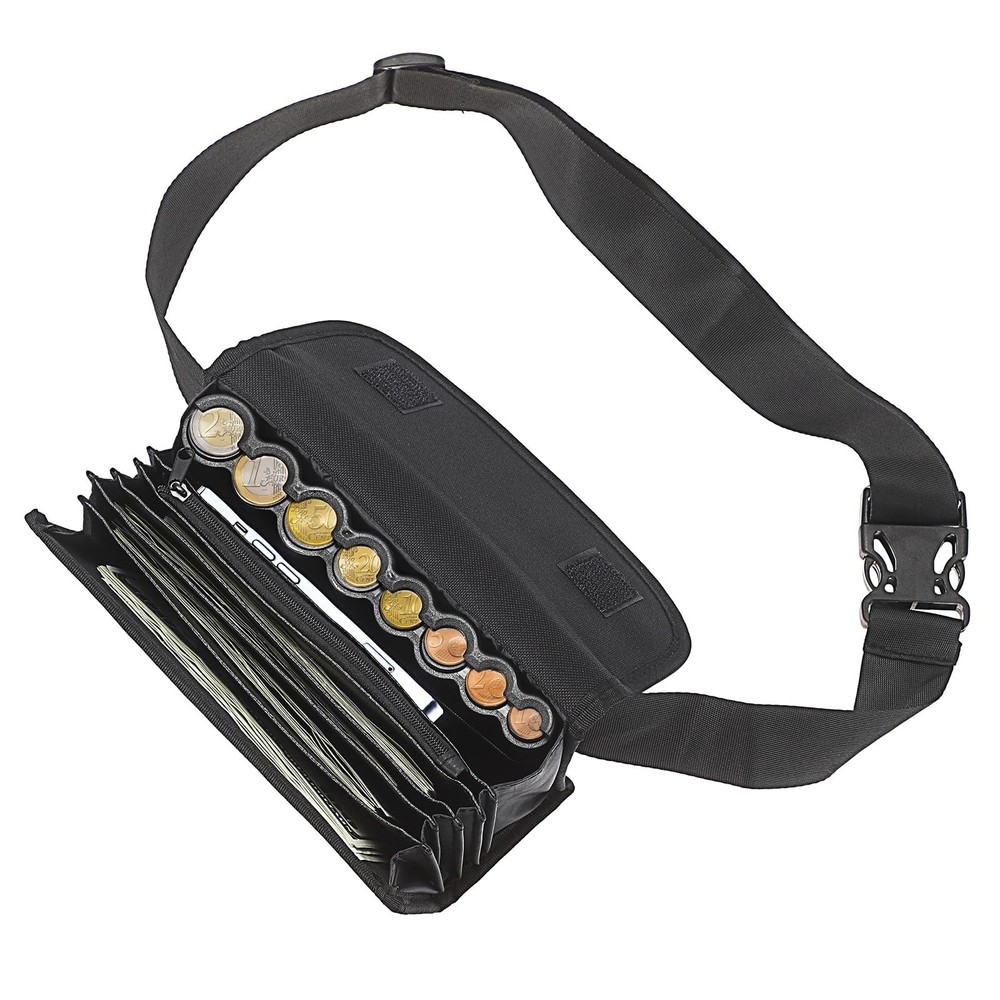 Euro Coin Holder Coin Dispenser Fanny Pack with Banknote Waiters Purse Coin S…