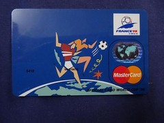MASTERCARDS CREDIT CARD PROMO CARD FRANCE 98 OFFICIAL CARD WORLD CUP 98 VOID VTG