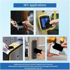 100pcs NFC Tags Ntag215 Black Business Cards