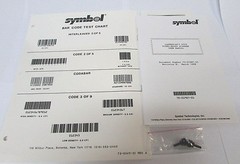 Symbol LS-6500-I00A Laserscan Barcode Reader LS6500 + User Manual + Test Chart