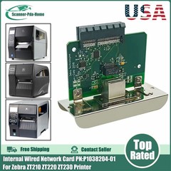 Internal Wired Network Card For Zebra ZT210 ZT220 ZT230 Printer PN:P1038204-01