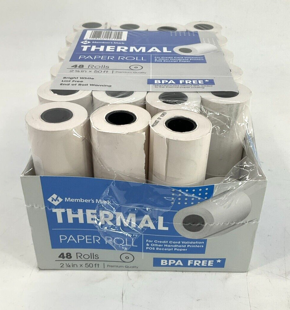 Member&rsquo;s Mark Thermal Receipt Paper Rolls, 2 1/4&Prime; X 50&prime; (47 Rolls)