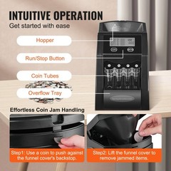 USD Coin Sorter, Coin Counter Machine for 4 Kinds of USD Coins