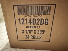 IBM Thermal 2.1 Receipt Paper /Tape – 121402DG – 3 1/8&Prime; X 305&prime; – 24 Rolls