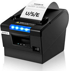 MUNBYN Receipt Printer P068, 3 1/8&Prime; 80Mm Direct Thermal Printer, POS Printer wit