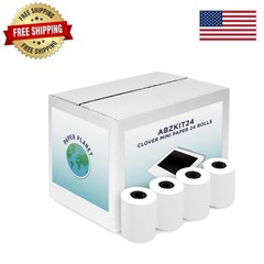 24 High-Quality Thermal Paper Rolls for Clover C200, C300, C301, C302, C305