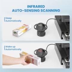 Eyoyo 2D QR Code Desktop Barcode Scanner, Screen Scanning for POS PC Library