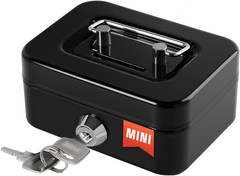 Cash Box with Lock Small Lock Box with Money Slot Mini Portable Safe Coin Box 4.