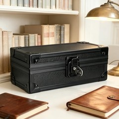 Black Lockable Money Box – Aluminium Cash 7&Prime;x3.3&Prime;x3&Prime;